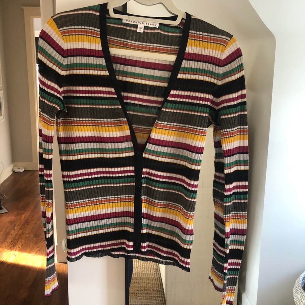 Veronica Beard Stripe Cardigan